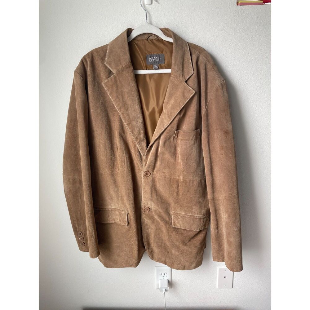 Downtown girl suede jacket XL Wilsons Leather vintage brown blazer top